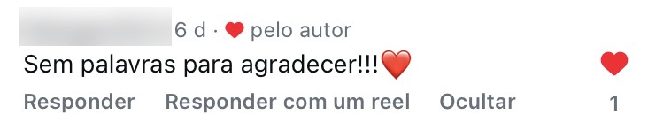Sem palavras para agradecer!