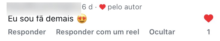Eu sou fã demais.